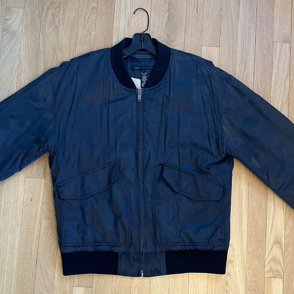 Marc By Marc Jacobs Navy Camo Bomber